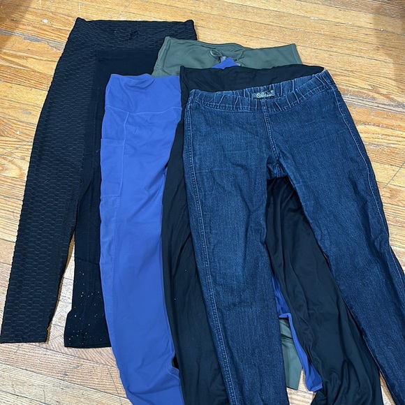 Reebok Pants - Women’s lot of 5 Leggings Jeggings Lounge Pants Tights Size Large Black Blue